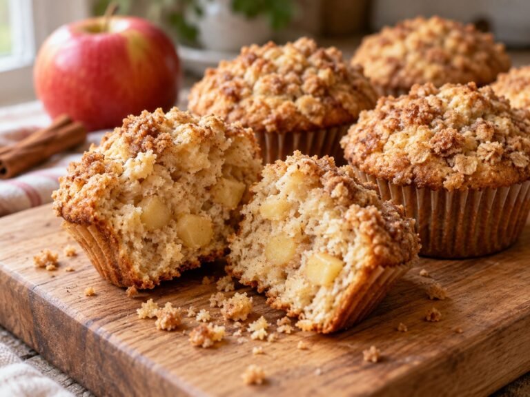 Apple Cinnamon Muffins with Crumb Topping