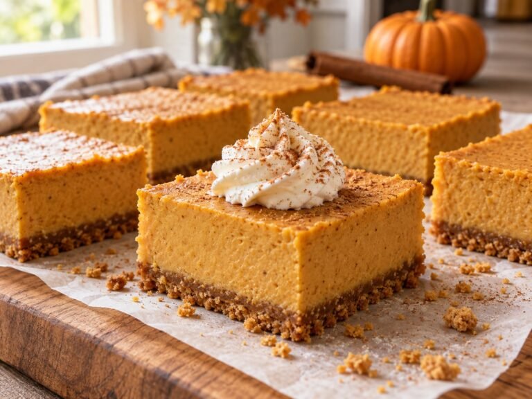 Pumpkin Cheesecake Bars (Easy, No Water Bath)